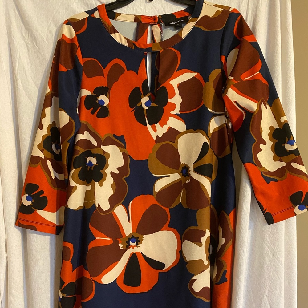 Indication Floral 3/4 Sleeve dress